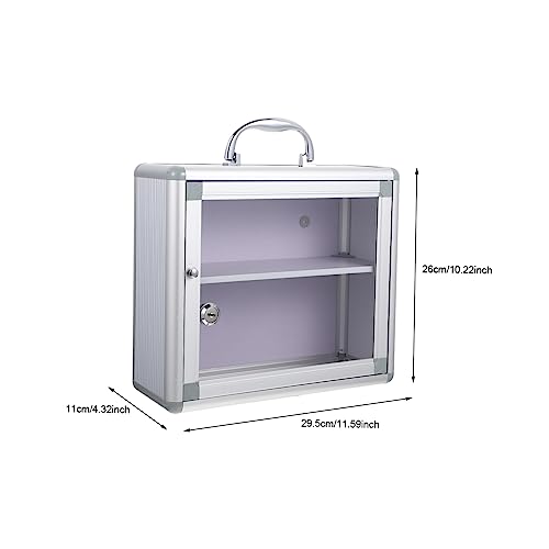 Boîte de rangement médicale verrouillable avec bac pour articles divers