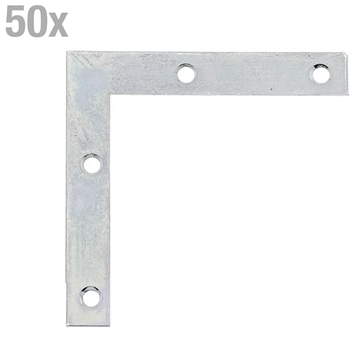 GAH-Alberts 337094 Furniture Angle 75 x 75 x 12 mm / 50 STK. Oberflaeche: galvanisch Gelb verzinkt - Image 2