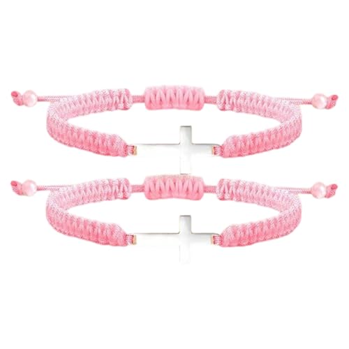 [Uqezagpa] Kirsite Crosses Woven Offering Durability and Styles with Adjustable Closure for Comfort Unisex Jewelry for Every Occ