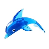 NUOBESTY Glass Dolphin Figurines, 7×3.5cm Miniature Animal Figurine Mini Dolphin Statue Decorations for Desktop Ornament, Crafts, Art Collectible
