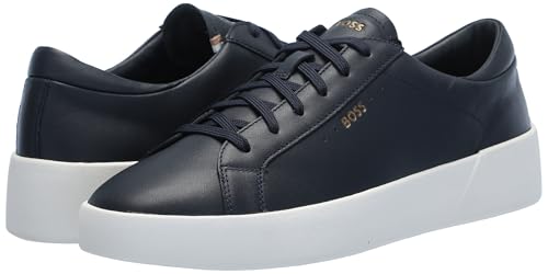 Image of BOSS Men's Belwar Smooth Leather Low Top Sneaker | Casual Shoes