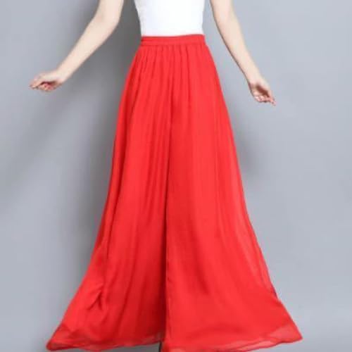 Wide Leg Spring and Summer Casual Hanging Chiffon for Women Loose High Waisted Pants4