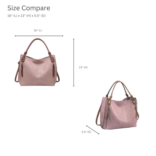 Bolso tote grande desgastado para mujer de Connar, bolsos de mano en cuero vegano, bolsos de viaje y hobo con asa para el hombro miniatura 3