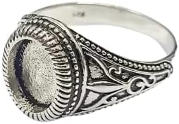 925 Sterling Silver Oval Shape Men's Ring Blank Bezel Setting, Blank Ring Base, Back Side Open OR Close, Ring Bezel Diy Setting Cup