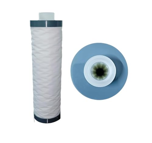 Image of AQUANERO+10 inch RO Service Kit Crystal Clear Transparent Pre Filter Housing with 2 pieces 9 inch MLT Carbon Candle (2 Meter 1 /4 Pipe, 2 connectors Included) for all types of RO UV /UF