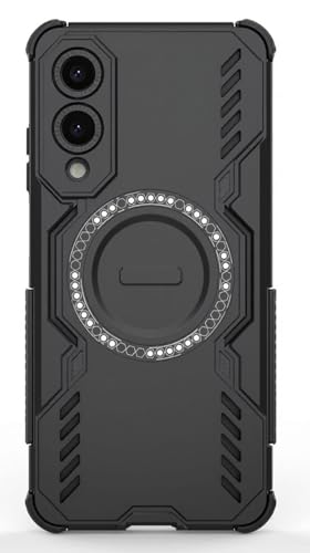 Image of ShieldTech Back Cover Case for Samsung Galaxy S25 Edge 5G | 360 Protection Mobile Phone Case | Mag-Safe | Samsung Galaxy S 25 Edge Back Cover | Samsung Galaxy S25Edge 5+G - Black TPU + PC