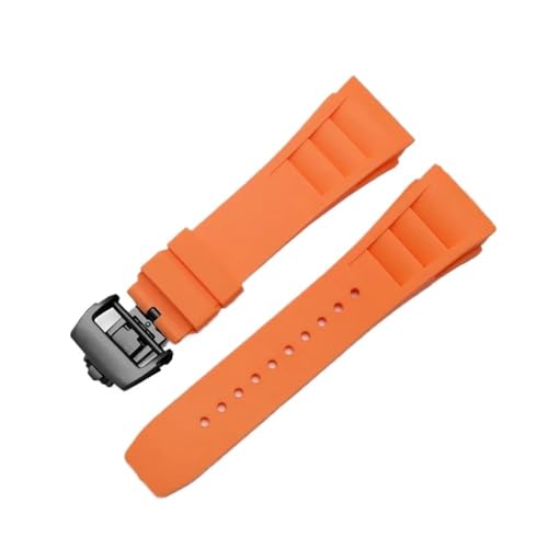 Bracelet en caoutchouc pour Richard Mille RM011, finition luxe style à vis pour hommes