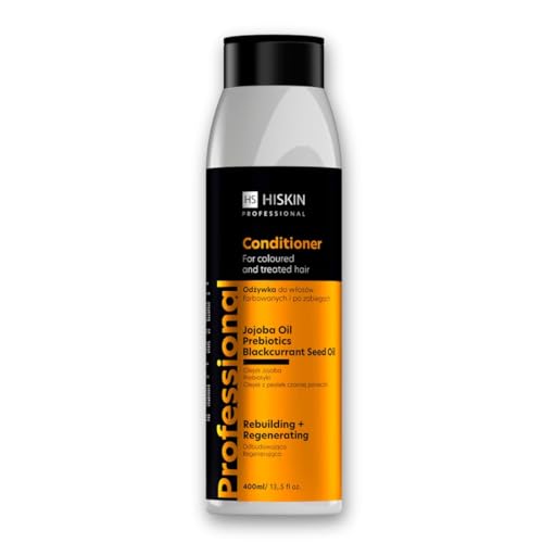 HiSkin Professional Conditioner for Coloured & Chemically Treated Hair – Colour-Locking with Jojoba Oil & Prebiotics, Enhances Shine & Softness (400ml)
