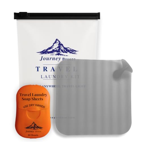 Travel Laundry Detergent Sheets with Universal Sink Stopper &ndash; 50-Count Travel...