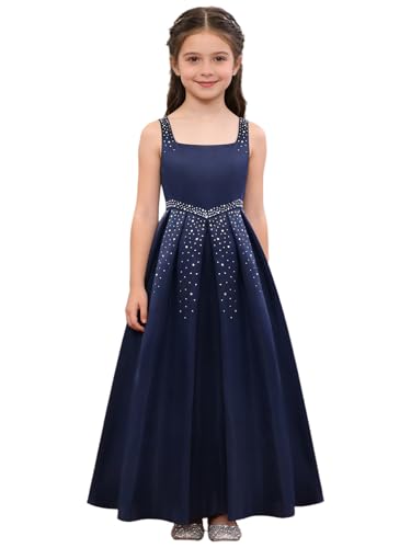 Vestido de gala para cumpleaños y damitas de honor Alvivi con diamantes