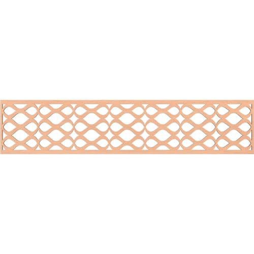 46 3/4"W x 10"H x 3/8"T Somerset Fretwork Moulding, Alder