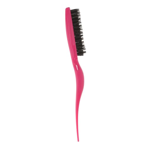 LALADEFIEE Brosse à Poils de Sanglier pour Cheveux Fins Brosse à Crêper Petite Taille Poignée Ergonomique Queue Pointue Démêlage Facile Adaptée au Salon de Coiffure Transport Aisé