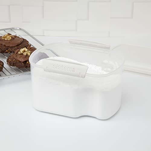 Sistema Bake It Food Storage for Baking Ingredients, Powdered Sugar Container 6.6 Cups - Thumbnail 7