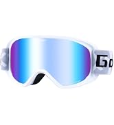 GoLight Youth, Teen & Small-Face Adult Ski Goggles – Safe Fit for Small Faces, Anti-Fog Lens & UV...