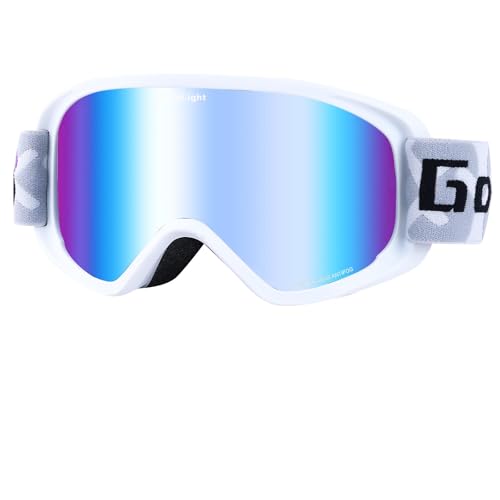 GoLight Ski Goggles for Women & Youth – Small Face Fit, Anti-Fog Dual Lens, UV400 Protection, TPU...