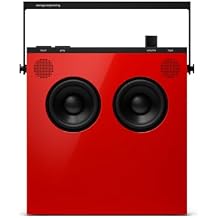 Teenage Engineering OB4 Portable Bluetooth Wireless Stereo Speaker with fm-Radio and Long-Lasting, Rechargeable 72 Hour Battery Life, red