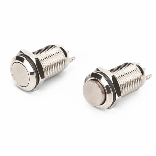 Interruptor de botón metal de 10mm plano con bloqueo para panel