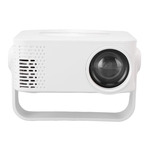 Fockety Proyector 4K con WiFi, proyector portátil para Exteriores Giratorio de 360° 1080P con corrección Trapezoidal automática y Soporte, Cine en casa Ligero para (Enchufe de la UE)