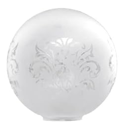 Lamparas Antiguas Repuestos LB Tulipa de Cristal Bola Mate de 14cm Boca 5cm LTDE 101-14