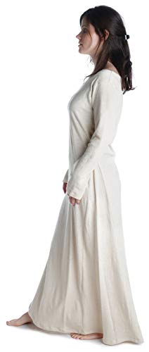 Robe médiévale en chanvre et coton beige idéale pour vos fêtes médiévales
