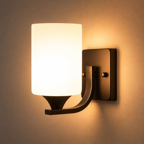 Image of Home Decor Wall Lights Glass Lamp Shade with Premium Finish & E27 Bulb Holder for Living Room, Bedroom, Balcony, Kitchen, Cafes | Decorative Night Lamps Fixtures | Elegant Wall Hanging Lights