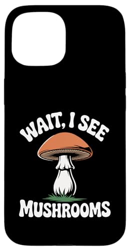 �҂��āAI See Mushroom Forager �ۊw�� �L�m�R �X�}�z�P�[�X iPhone 15 �p