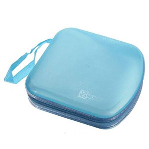 Beaupretty Cd Case, Dvds Wallet Holder Portable Plastic 40 Disc Cd Dvd Vcd Wallet Storage Bag Case Organizer (Blue) #TOP26