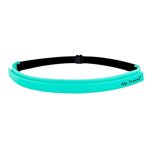 My Travel ヘッドバンド ヘアバンド シリコン 汗止め 速乾 長さ調整可能 ランニング スポーツ用 薄型 メンズ レディース 男女兼用 (水色)