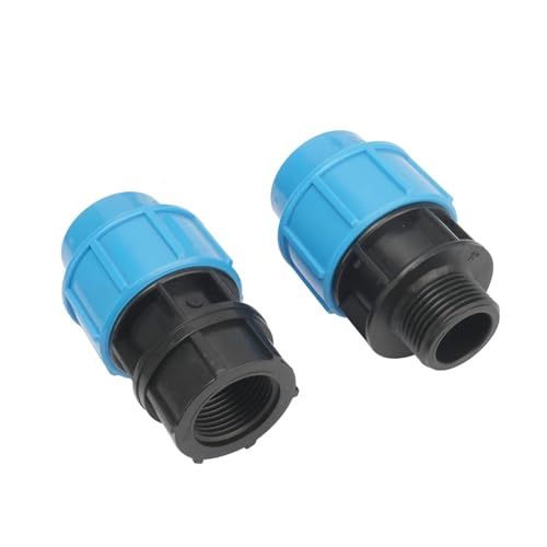 Conector recto PE 20mm con rosca macho de 1/2 pulgada para tuberia de riego blanco 5