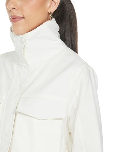 Image of Qube By Fort Collins Women's Faux Fur Regular Winter Puffer Jacket with Collar Stylish, Warm & Lightweight