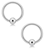 [From da Phactory] サージカルステンレスシリーズ キャプティブビーズ リングピアス 軟骨ピアス 2個