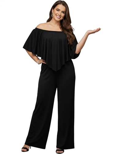 KOH KOH Womens Long Pant Suit Pockets Sexy Off Shoulder...