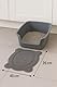 Flamingo Katzentoilettenmatte Randy – Grau | 40 × 26 cm | Saubere Pfoten & Sauberer Boden!