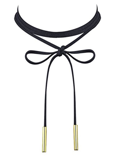 Punk Gothic Long Chain Necklaces Tassel Tattoo Choker Tube on the Ends