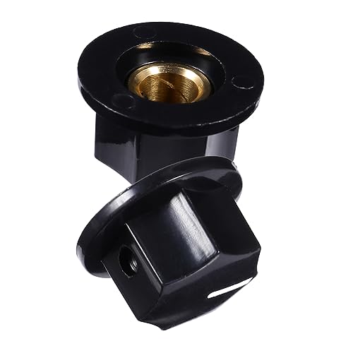 Holibanna 2Pcs Tone Control Knobs for Electric Guitar Bass Rotary Potentiometer Knobs with Fine Workmanship Present for Musicians Durable High Class
