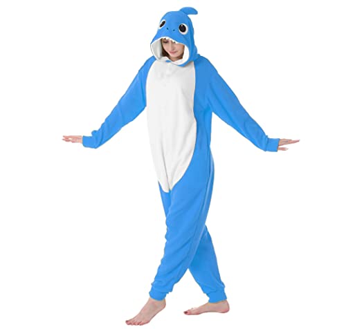 Pyjama requin gris pour combinaison kigurumi unisexe adultes et enfants dressfan