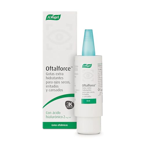 A.Vogel Oftalforce | Ácido hialurónico y Eufrasia | Gotas Extra Hidratantes para Ojos Secos, Irritados y Cansados | Alivio Rápido y Duradero | Apto para Lentes de Contacto | Lubricación Ocular | 10 ml