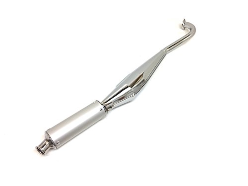 Sportauspuff 25mm Tuning Chrom | Passend für Puch Maxi S, N, Grandprix | Chrom Sport-Auspuffanlage für Mofa & Moped