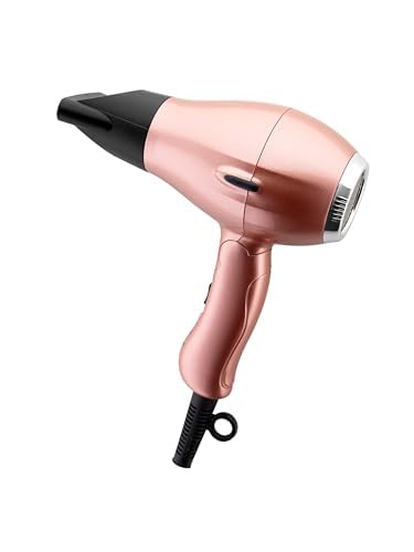 Elchim Mini Venetian Rose Gold - Asciugacapelli da viaggio, voltaggio universale, ultraleggero, piccolo e pieghevole; Dotato di un mini concentratore d’aria; mini diffusore incluso nella confezione