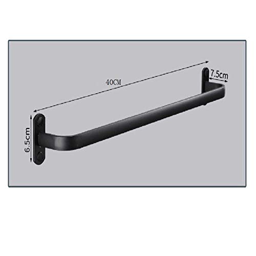 Tige simple de luxe en aluminium spatial noir mat pour aménagement mural - 8