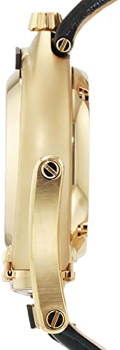 GV2 by Gevril Men's Stainless Steel Automatic Watch with Leather Strap, Black, 8.5 (Model: 3408), Gold2