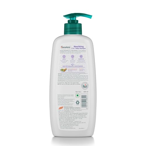 Image of Himalaya Nourishing 2in1 Baby Shampoo 400ml | Shampoo&Conditioner for tanglefree hair (Pack of 2)