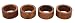 ShalinIndia Handmade Wooden Napkin - Holder Set of 4 Napkin Rings - Artisan Crafted in India - Napkin Holders
