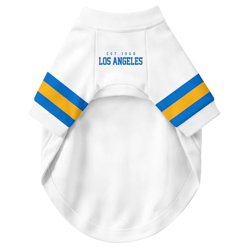 Image of Los Angeles Dog Clothes Jersey Style Personalized Pet T Shirt with Custom Name Number for Small Medium Large Dogs