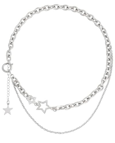 YOCDNOV 1 pièce Collier Pendentif pour Femme - chaîne Cadeau avec Pendentif, Collier à Pompon étoile Brillante pour Femme, pour Femme et Jeune Fille