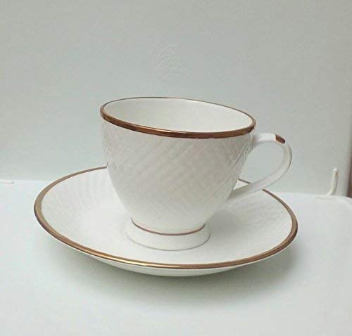 Image of CTPL Bone China Tea & Coffee Cup with Saucer Set 160ml (6 cups & 6 saucers) -SPN-B2S