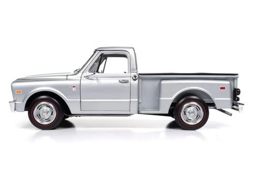 Camioneta Chevrolet C10 Stepside 1968 1:18 Plata miniatura 5