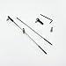 2PCS RC Boat Push Rod Kit Plastic Tie Rod Ends Ball Joint with Pushrod and Pushrod Connector Linkage Stopper for RC Boat Ship Airplane DIY Model Toy Replace Parts (M3 Rod End,M3x150mm Pushrod)