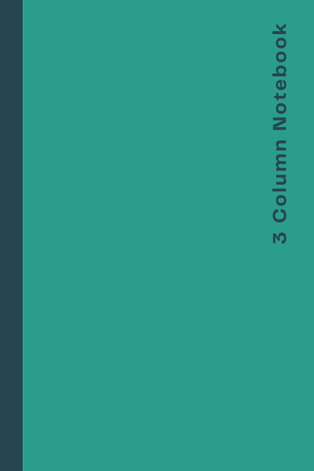 Three Column Log Book | A5, 3 Columnar Book Format, Ruled Notebook