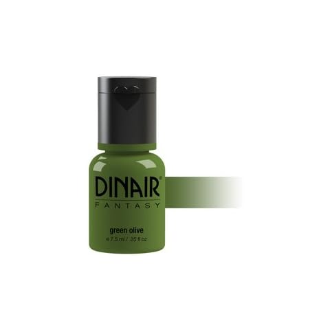 Dinair Airbrush Makeup - Fantasy Bright Colors 4 Face & Body Art - GREEN OLIVE - .27 fl oz Cover